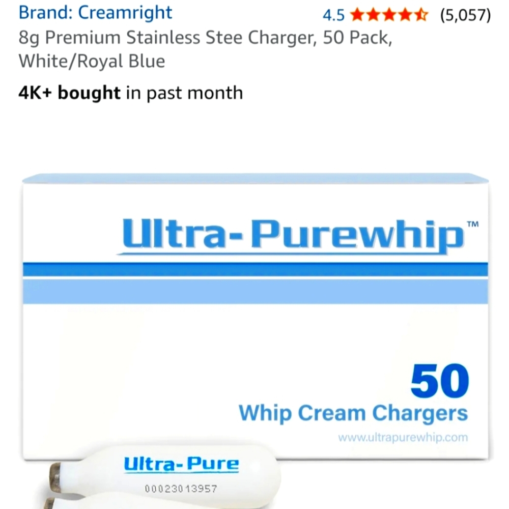 Creamright 8g Premium Stainless Charger